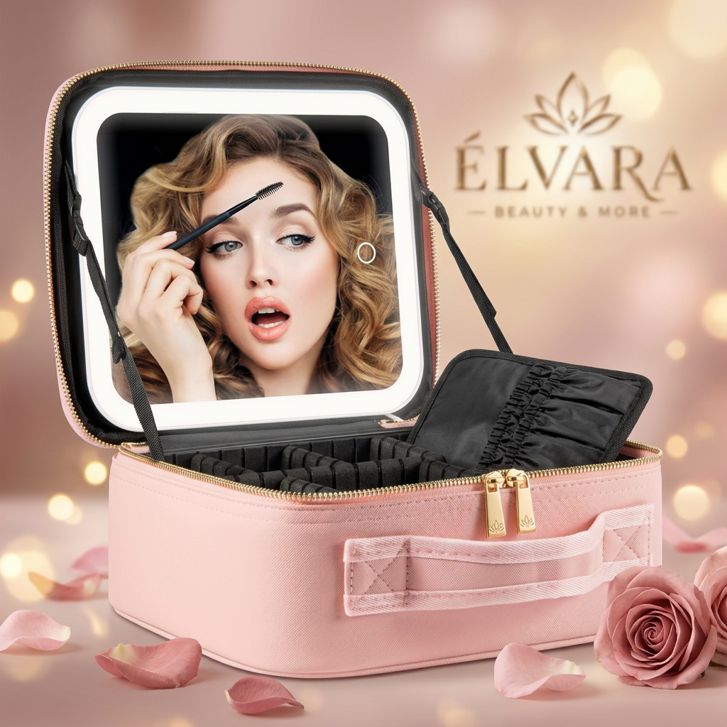 Lumière – Maletín de maquillaje con espejo LED
